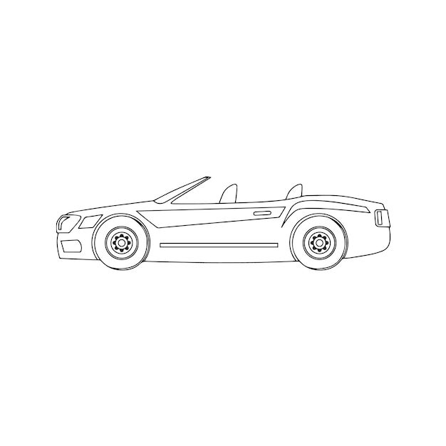 Coloring page outline of cars vehicles coloring book for kids