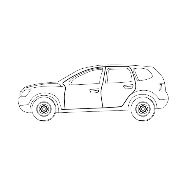 Coloring page outline of cars vehicles coloring book for kids