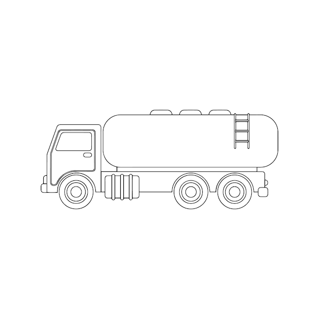 Coloring page outline of truck construction vehicles coloring book for kids