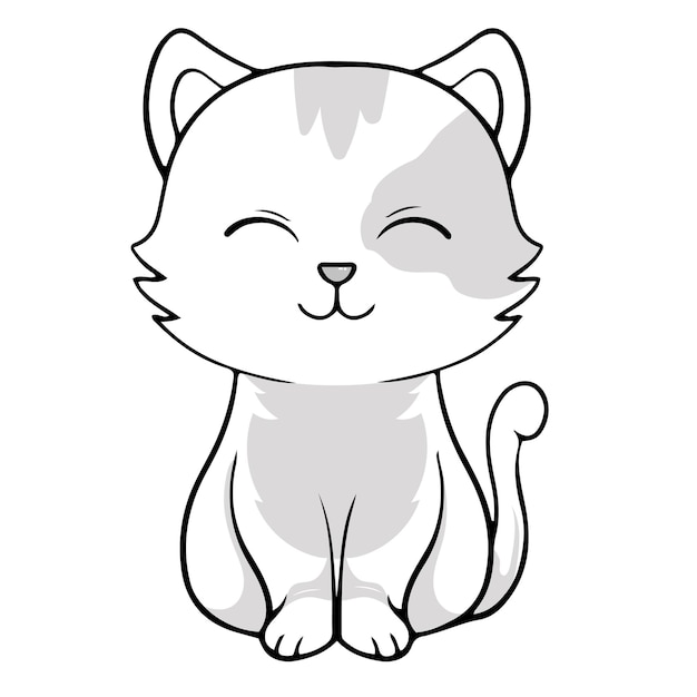 Premium Vector | Coloring page printable Cute cat unicorn or anime cat