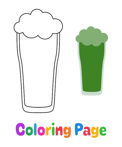 Coloring page with Beer for kids