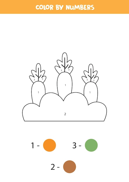 Раскраска с морковной грядкой раскраски по номерам математическая игра для детей