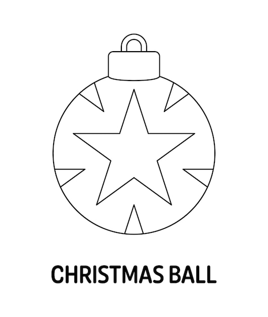 子供のためのクリスマス ボールのぬりえページ