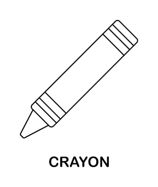 Coloring page with Crayon for kids
