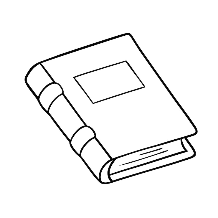 Vector coloring page with doodle  book