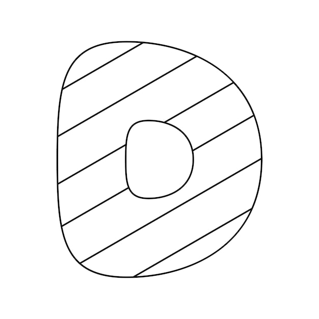 子供のための文字 d の着色のページ