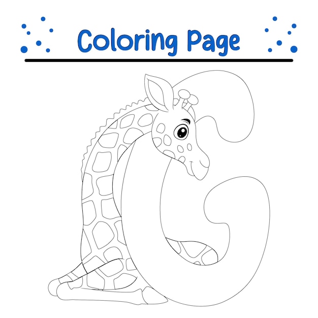 A coloring page with the letter g on it