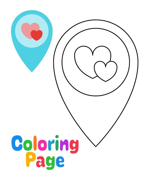 Pagina da colorare con posizione per i bambini