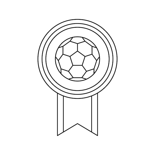 Coloring page with Medal for kids