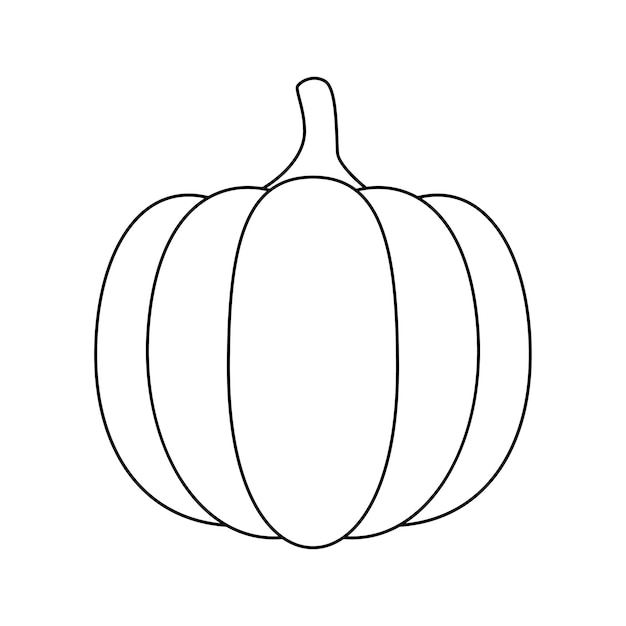 Coloring page with Pumpkin for kids