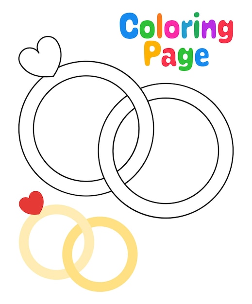 Coloring page with Ring for kids