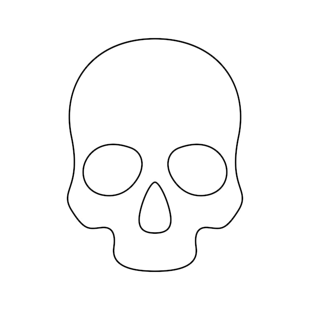 Coloring page with Skull for kids