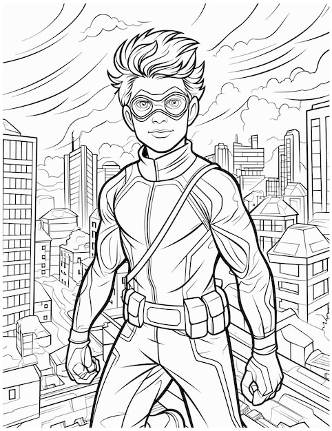 coloring pages for kids superhero coloring pages