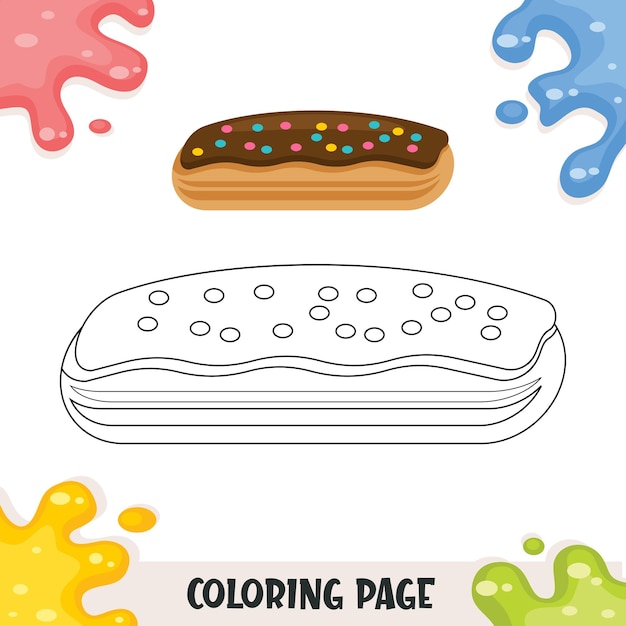 Como Desenhar Eclair De Chocolate Para Crianças. Tutorial De Desenho Passo  a Passo Ilustração do Vetor - Ilustração de chocolate, lazer: 242746076