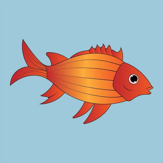 Вектор Раскраски морские рыбы подводные иллюстрации в мультфильме