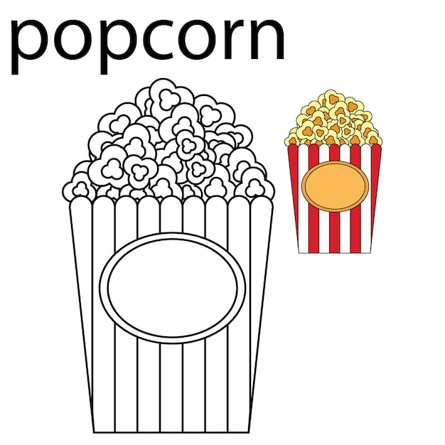 coloring pages popcorn