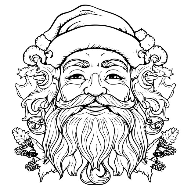 Coloring pages of Santa