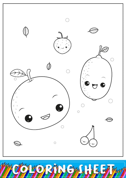 Vector coloring sheet for kids 28823