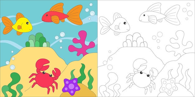Coloring underwater fish