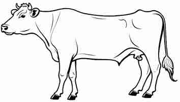 Vector coloring vector of a cow