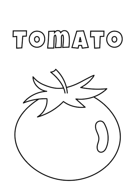 Coloring with thick lines is perfect for the little ones like this tomato coloring page