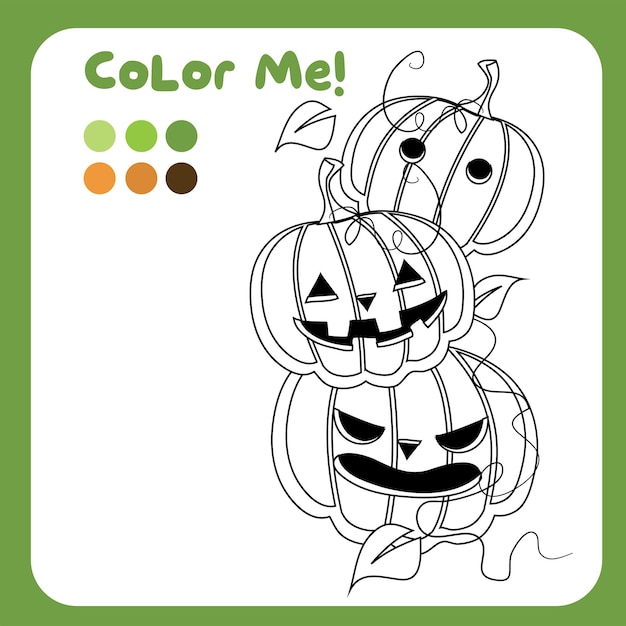 Coloring worksheet for children. Coloring Halloween worksheet page. A fun activity for kids.