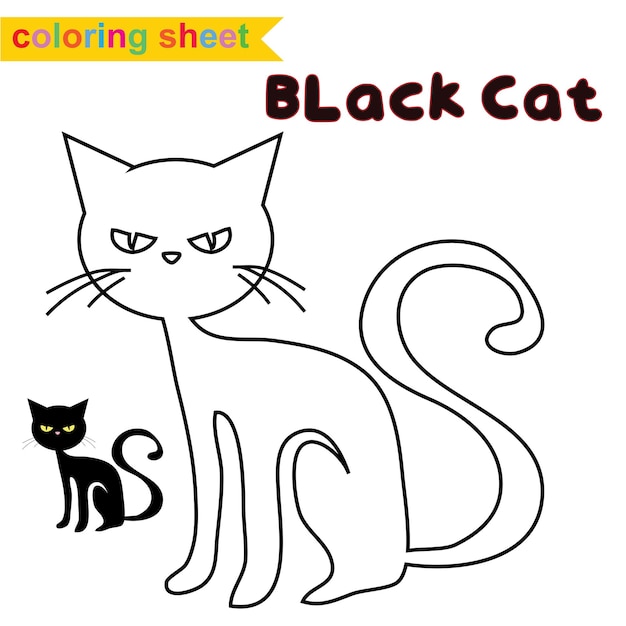 Coloring worksheet for children. Coloring Halloween worksheet page. A fun activity for kids.