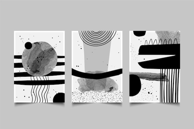 Vector colorless abstract cover pack