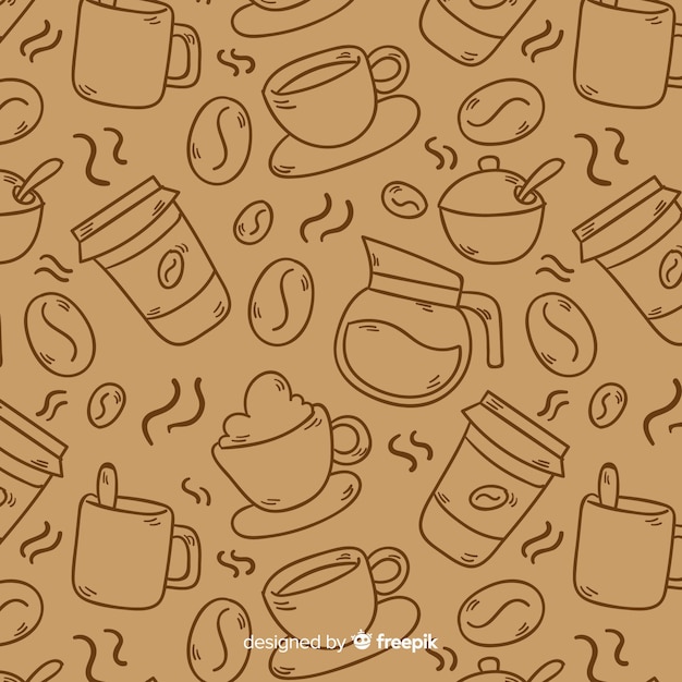 Vector colorless coffee background