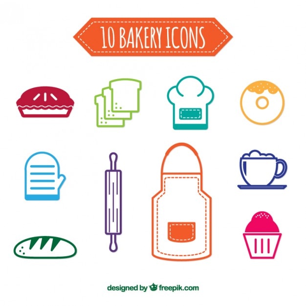 Colors bakery icons