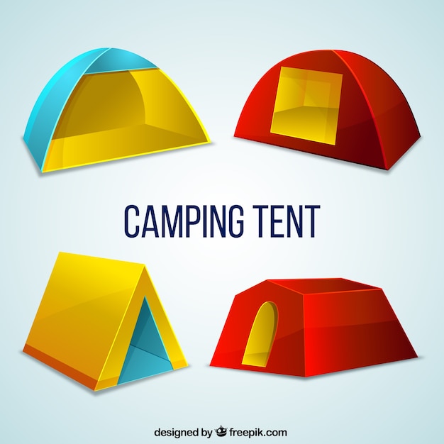 Colors camping tent set