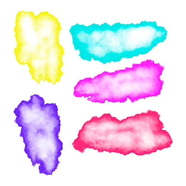 색상 수채화 물감 페인트 얼룩 벡터 배경