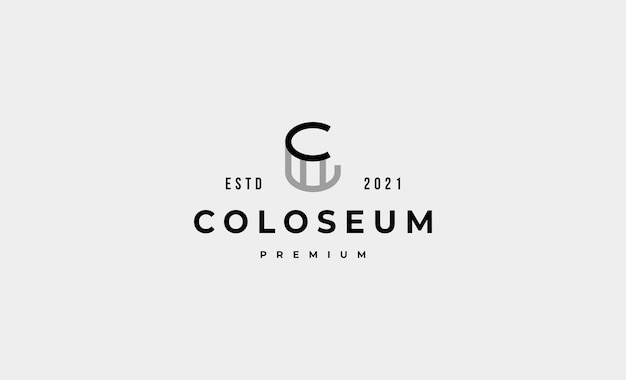 Colosseum eenvoudig Logo vector ontwerp pictogram illustratie