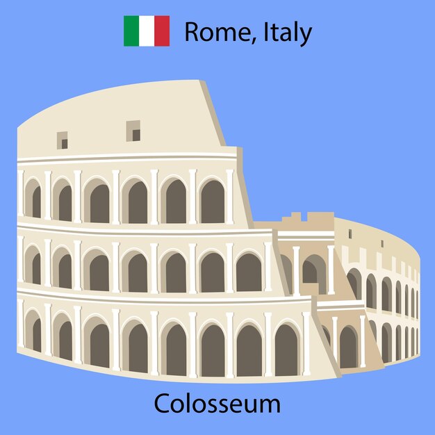 Vector colosseum in rome