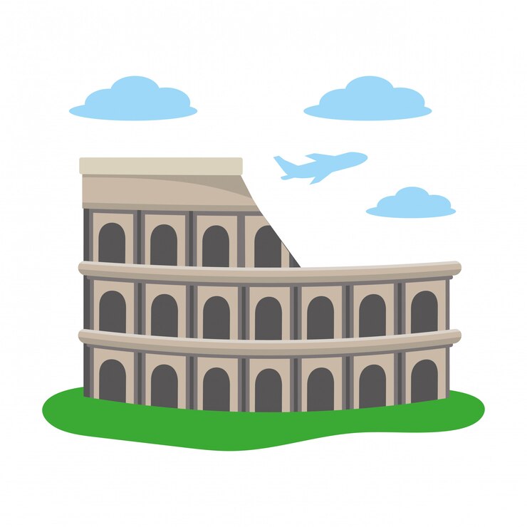 Vector colosseum structure icon