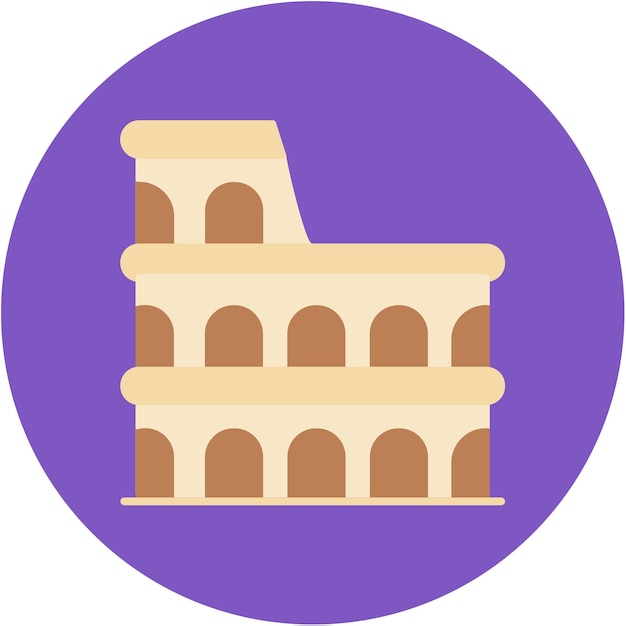 Vector colosseum vector illustration style