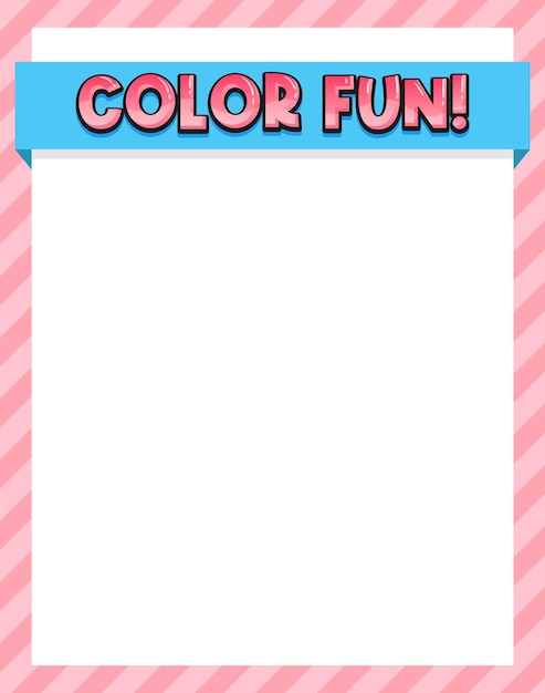 Colour fun border template background