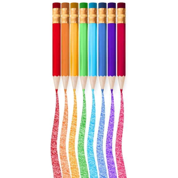 Colour pencils . 