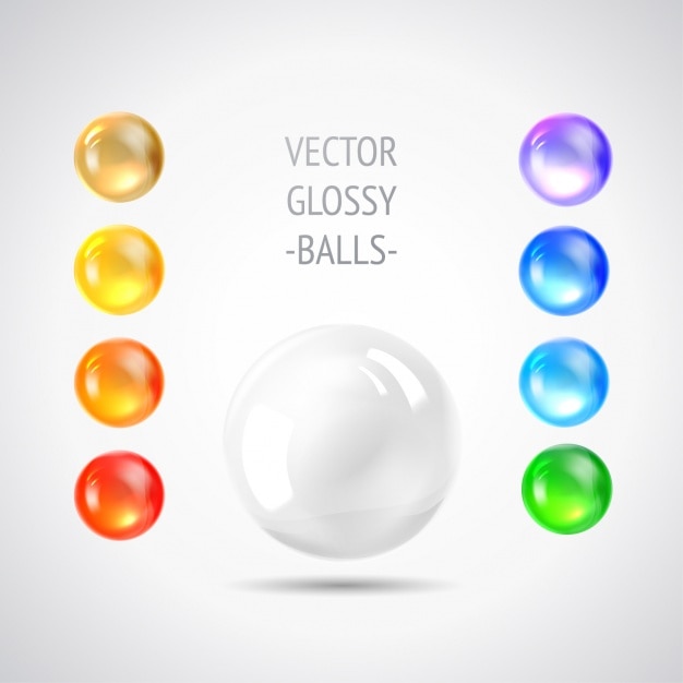 Vector coloured balls collection