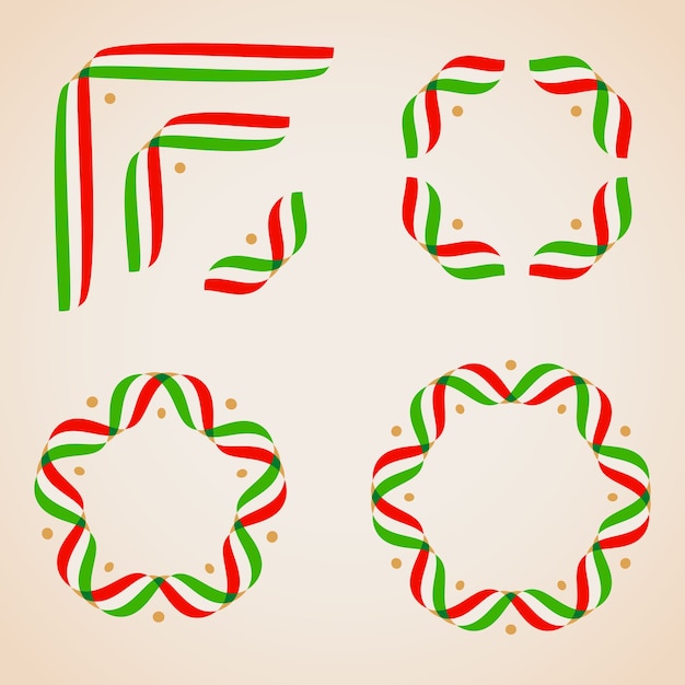 Vector coloured decorative elements