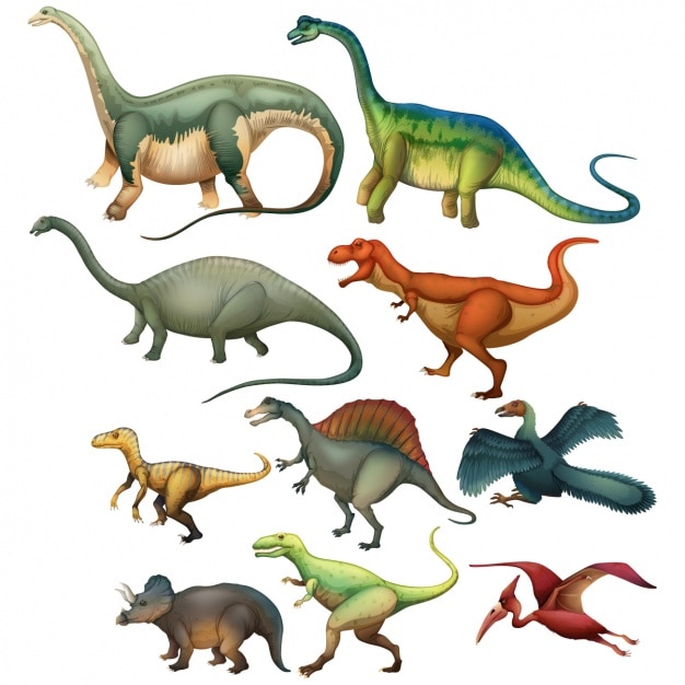 Dinosauri collezione colorata