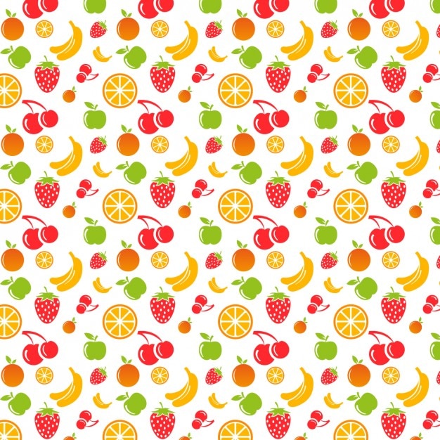 Vector coloured fruits pattern design
