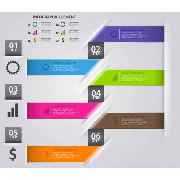 Vector coloured infographic template