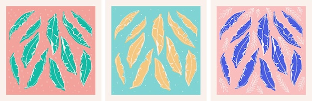 Vector coloured leaves