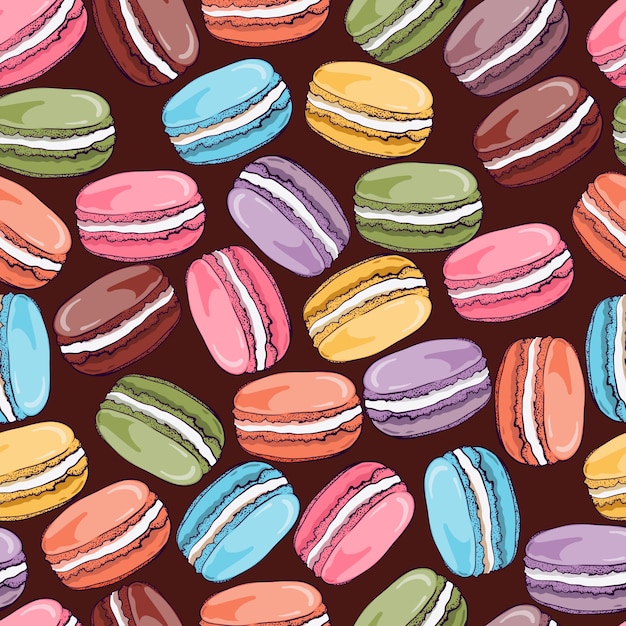 Coloured macarons pattern