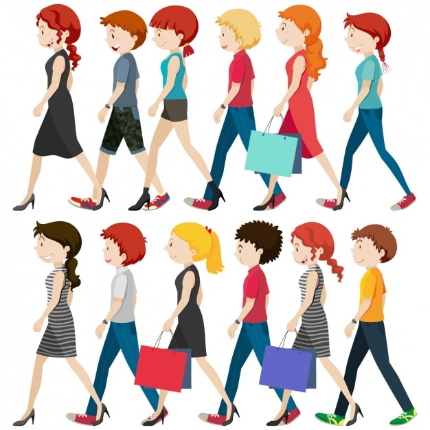 Vector coloured women collection