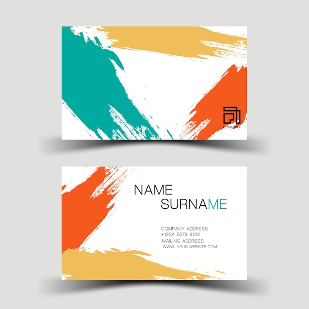colourful business card design template