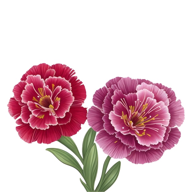 Vector colourful carpet of sweet william dianthus barbatus nanus