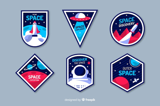 Vector colourful collection of space stickers