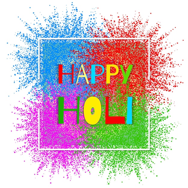 해피 홀리를 위한 다채로운 폭발 추상 다채로운 해피 홀리 배경 인도 색상 해피 홀리의 그림